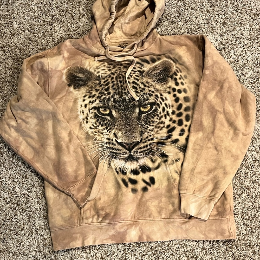 The Mountain 2011 Cheetah Full Face Pullover Hoodie Adult | Med  |Collin Bogle